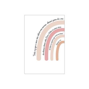Imagem de Painel De Festa Vertical 1,50 x 2,20 - Arco-Íris Rosa e Bege 019 - Via