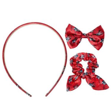 Imagem de Kit Minnie Presilha, Tiara E Scrunchie De Cabelo Marco Boni, Vermelho