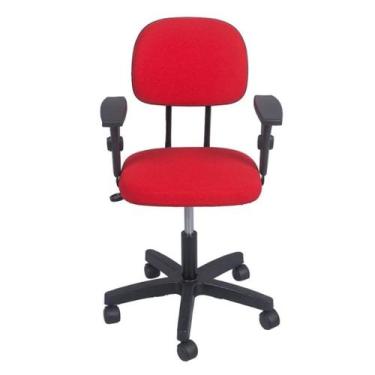 Imagem de Cadeira Secretaria Regulagem Altura Braço L Duplo Base - Sintonia Flex