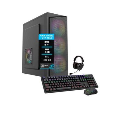 Imagem de Pc Gamer Intel Core I5 4 8Gb Memoria Placa Gtx1650 Ssd480Gb - Amorim T