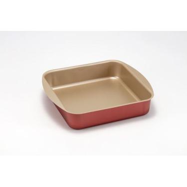 Imagem de Forma Tabuleiro Assadeira Quadrada Número 02 - 30x29x6,5cm - Alumínio 