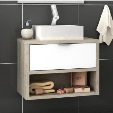 Imagem de Gabinete para Banheiro 1 Gaveta 60cm sem Cuba Malta - Móveis Bosi