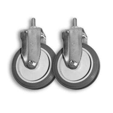 Imagem de Kit 2 Rodízios Parafuso Fixo s/ Trava p/ Móveis 5Pol BP 75Kg - Schiopp