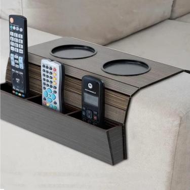 Imagem de Porta Copo Sofá Com Porta Controle Esteira Apoio Sofá Premium - Elite