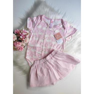 Imagem de Conjunto bailarina body e saia infantil - roupa bebê - EMILIÊ, Rosa, 6
