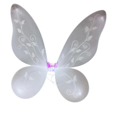 Imagem de Asa De Elfo Fada com Glitter Branco  Fantasia  - GENERICA