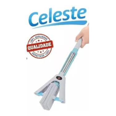 Imagem de Rodo Magico Novo Mop Facil Celeste, Cinza com Verde, 1kg