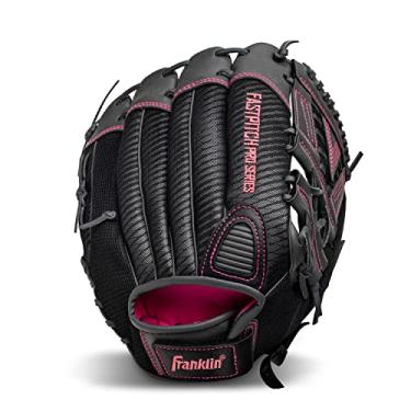 Imagem de Franklin Sports Luva de softbol Fastpitch – Fastpitch Pro – Luva de softbol para adultos e jovens – Infield e Outfield – Luva para destros – Rosa 33 cm destro