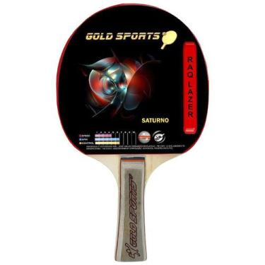Imagem de Raquete Tênnis De Mesa Gold Sports Saturno, Único, Preto, Únissex