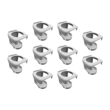 Imagem de Kit 20 Porta Copo Retrátil Dobrável Cor Cinza Barco Lancha - Rei Marin