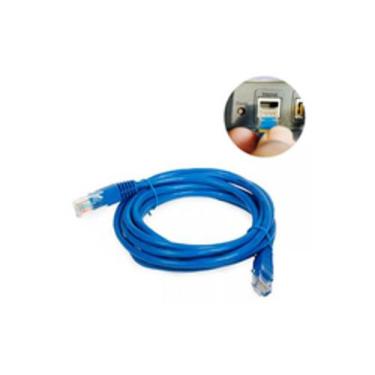 Imagem de Cabo De Rede Blindado 3m 3 Metros Internet Azul Ethernet Lan - mixobat