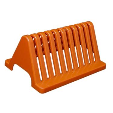 Imagem de MERIGLARE Suporte para lâminas de microscópio, suporte para drenagem de lâminas de vidro para profissionais, Laranja