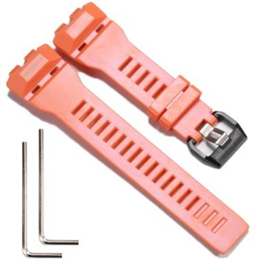 Imagem de Pulseira de resina de substituição compatível com Casio GBD-100 Underground Labo Series Watch Band (laranja)