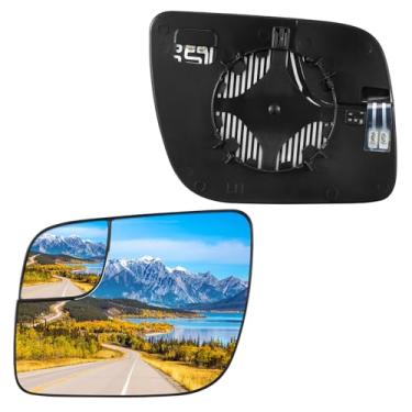 Imagem de BDFHYK Vidro espelhado aquecido do lado esquerdo do motorista compatível com espelho externo Explorer 2011-2019 com placa de apoio, substitui BB5Z17K707 BB5Z17K707A BB5Z17K707B (esquerda)