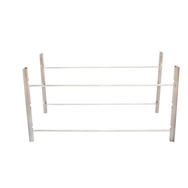 Imagem de Suporte Para Churrasqueira Em Inox Grelhas E Espetos 3,4 ou 5 Alturas(ESCOLHA O KIT) com 4 Vergalhões de Alumínio Vip Inox (3 ALTURAS VERGALHÃO 75cm MACIÇO)