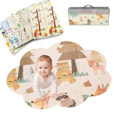 Imagem de Tapete de Atividades Infantil Térmico Dupla Face, 2,0 x 1,5m Estampas Divertidas (Urso/Bichos da Floresta)