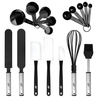 Imagem de Conjunto de espátula de silicone, 17 peças de utensílios de cozimento, nylon e aço inoxidável, antiaderente e resistente ao calor, nova coleção de ferramentas de utensílios de padeiro