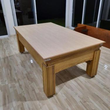 Imagem de Mesa de Sinuca e Jantar Gaveta Madeira Maciça Carlin Bilhares Superfíc