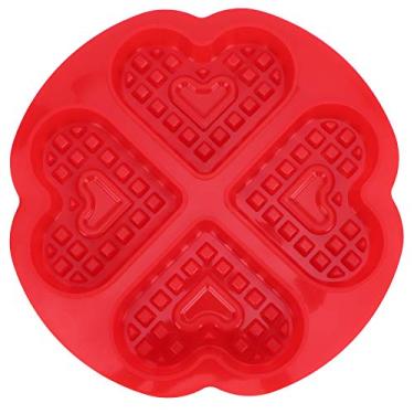 Imagem de Máquina de Waffle, Molde de Waffle de Silicone e Molde de Panqueca 3D Bolo de Silicone Waffle Muffin Molde de Bolo DIY Ferramentas de Cozimento Coração de Amor para Cozinha (4