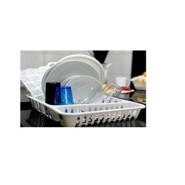 Imagem de Kit Dispensador Transparente Escorredor de Louças até 12 Pratos   - Fa