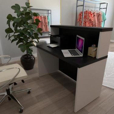 Imagem de Balcão de Atendimento para Recepção - 120cm de Largura - Bramov Móveis