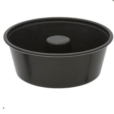 Imagem de Forma Assadeira De Bolo e pudim Com Torre 20 Cm Antiaderente Preto - R