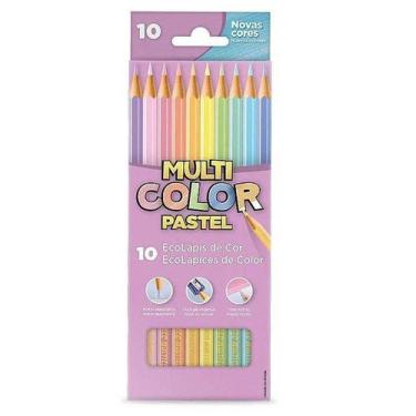 Imagem de Lápis de Cor Ecolápis Faber-Castell Cor Pastel 10 Unidades - Faber Cas