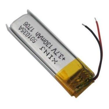 Imagem de Bateria Caneta Espiã 3.7v Botão Espião 501035 130mah 2 fios - KMIG