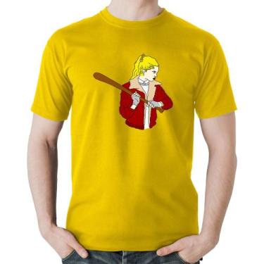 Imagem de Camiseta Algodão Baseball Girl - Foca na Moda, Amarelo, P