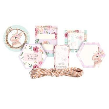 Imagem de Kit Fechamento para Presentes - Coelha Serena - 13 unidades - Cromus -