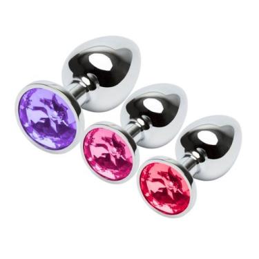 Imagem de Kit Com 3 Plug Anal Nos Tamanhos 2 M e 1 G - Sexy Import