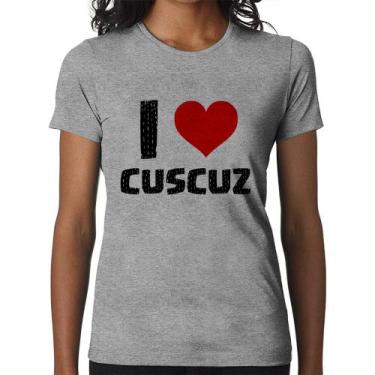 Imagem de Baby Look I love cuscuz - Foca na Moda, Cinza, M