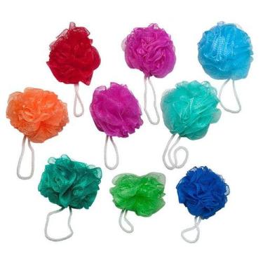 Imagem de 5 Esponja Bucha de Banho Esfoliante Colorida - AAZ