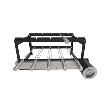 Imagem de A3 Grill Tradicional Black - Motor Giratório para 5 Espetos, Bivolt