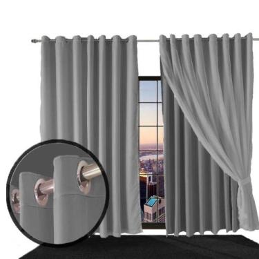 Imagem de cortina para apartamento varao Bruna 2,80 x 2,30 voal branco - Bravin 