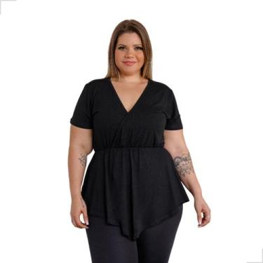 Imagem de Blusa Feminina Bata Decote V Plus Size, Linda , Sexy, Estilosa, Festa 