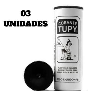 Imagem de Corante Roupa E Tecidos Tupy Diversas Cores 45g - 6 Unidades, Preto