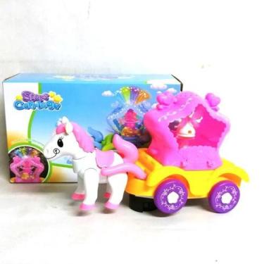 Imagem de Carruagem Mágica Cavalinho Bate E Volta Com Rotação 360 Graus. - Toy K