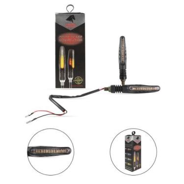 Imagem de Par Pisca Stallion Slim Sequencial Led Cb 300 Twister Xre 300 Titan 12