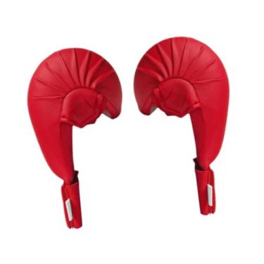 Imagem de oshhni 2 peças luvas de treinamento de karatê luvas de boxe esportes treino luta luvas de mma, Vermelho, Xs