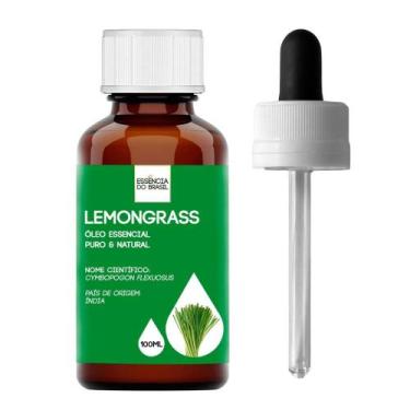 Imagem de Óleo Essencial Lemongrass 100ml - Puro E Natural - Essência do Brasil