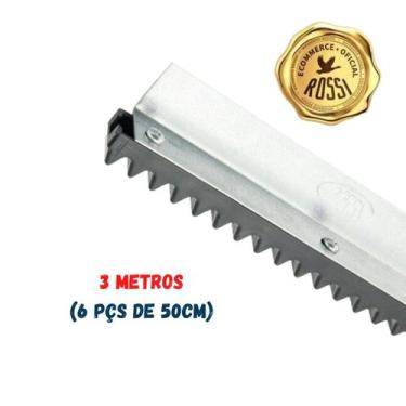 Imagem de Kit 3 Metros (6 pçs 50cm) Cremalheira Portão Rossi