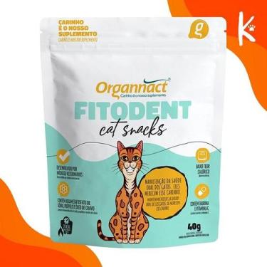 Imagem de Suplemento Fitodent Cat Snacks para Gatos 40g - Organnact