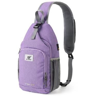 Imagem de Mochila tiracolo Sling Bag SKYSPER RFID para viagem roxa