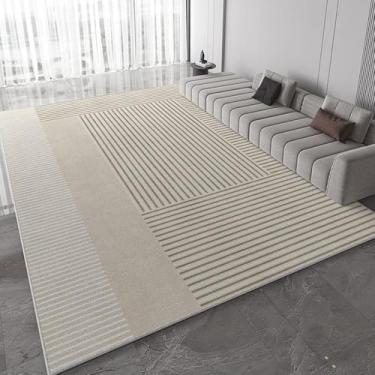 Imagem de Tapete cinza claro, luxuoso, com listras geométricas, para sala de estar, tapetes decorativos de tamanho grande, confortáveis, fáceis de limpar, para quarto, AX011, I, 240x360cm