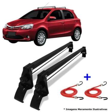 Imagem de Rack Teto Toyota Etios Hatch 13 Ate 2019 + 2 Elástico Carga - Vhip