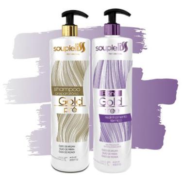 Imagem de Progressiva Blond Gold Free Souple Liss + Shampoo Anti Resíduos 2x1000
