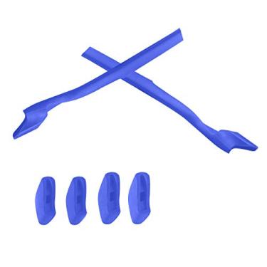 Imagem de SmartVLT Kits de meias de ouvido e nariz de reposição azuis para Oakley Half Jacket 2.0 XL OO9154