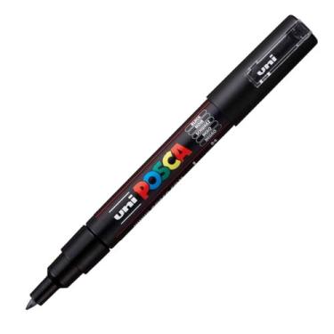 Imagem de POSCA, UNI, Caneta Marcador PC-1M Extra Fina, traço de 0.7mm, Preto, Caixa com 6 unidade