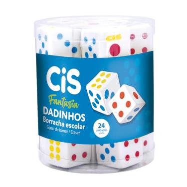 Imagem de Borracha Divertida Dadinhos, Cis, 41.6700, Pote C/24 Unidades